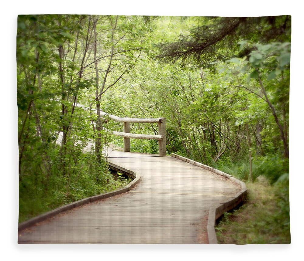Nature Fleece Blanket featuring the photograph Peaceful Pathway by Carol Jorgensen