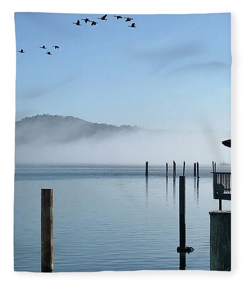 Sausalito Fleece Blanket featuring the photograph Peacefulness by Manuela's Camera Obscura