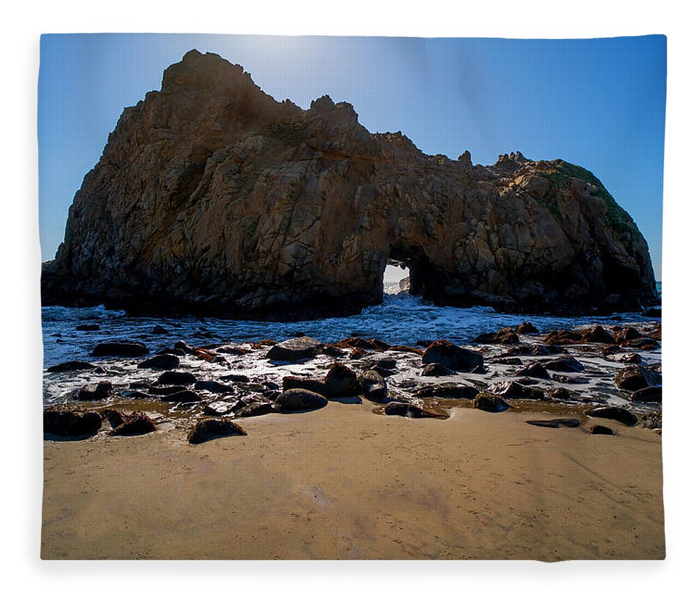 Pfeiffer Beach Fleece Blanket featuring the photograph Pfeiffer Beach by Derek Dean