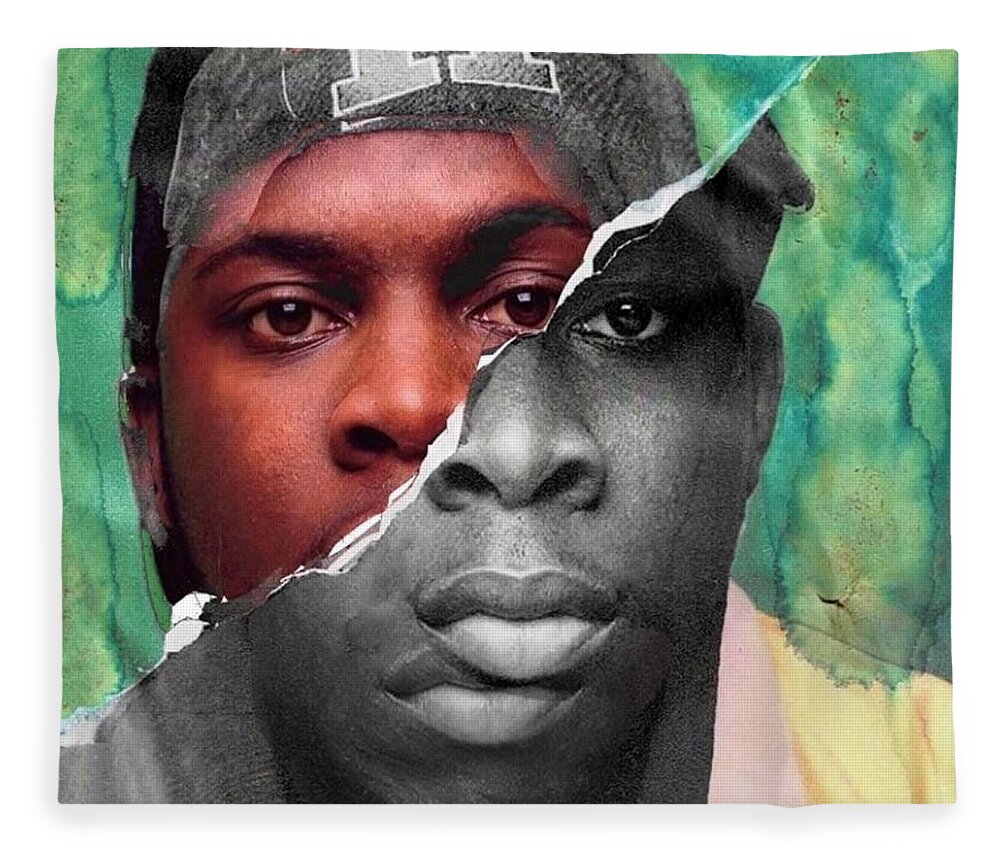 Hiphop Fleece Blanket featuring the digital art PhifeDAWG by Corey Wynn