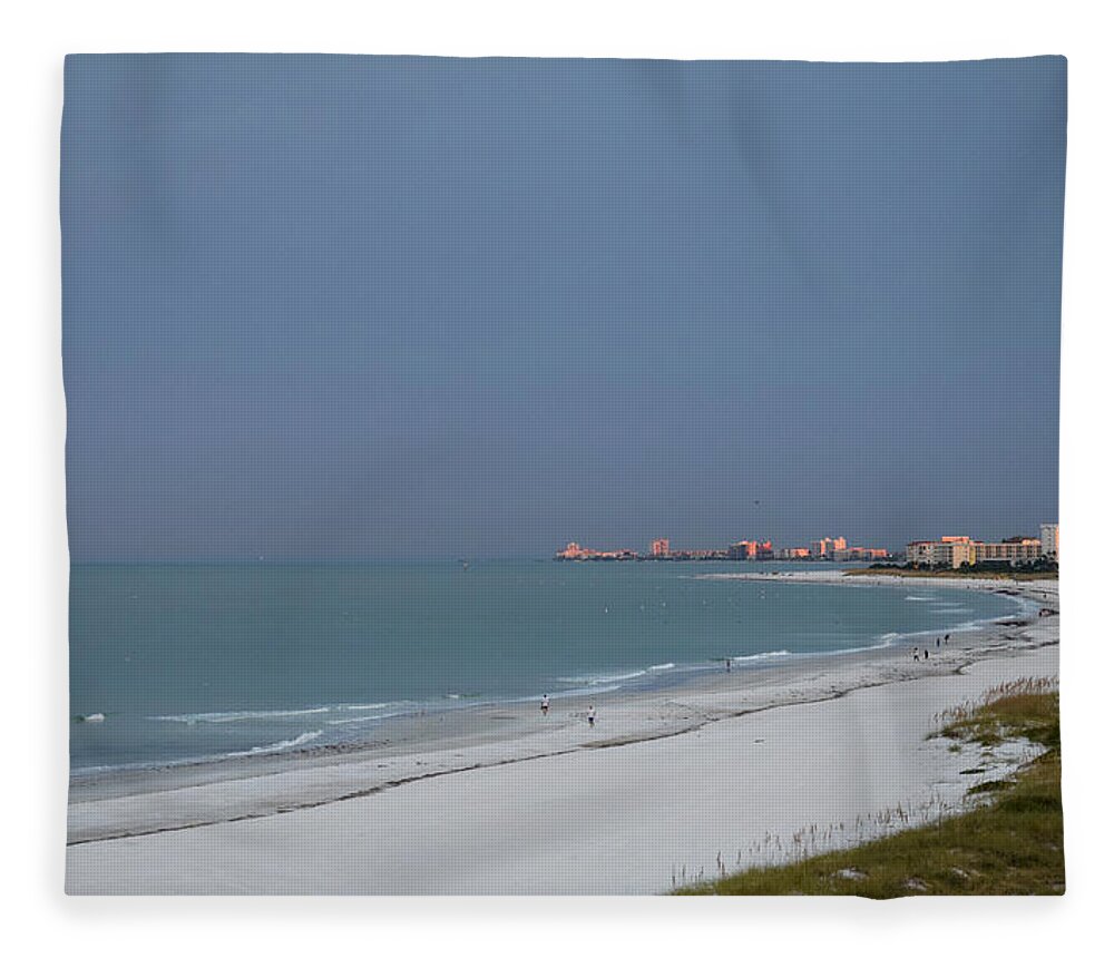 Beach Fleece Blanket featuring the photograph Photo 82 Sunset by Lucie Dumas