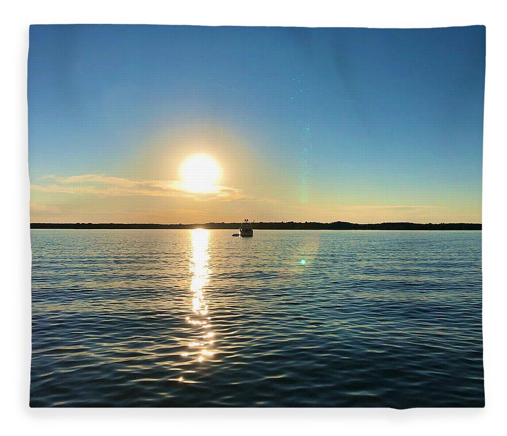 Water Fleece Blanket featuring the photograph Pier Street Marina by Chris Montcalmo