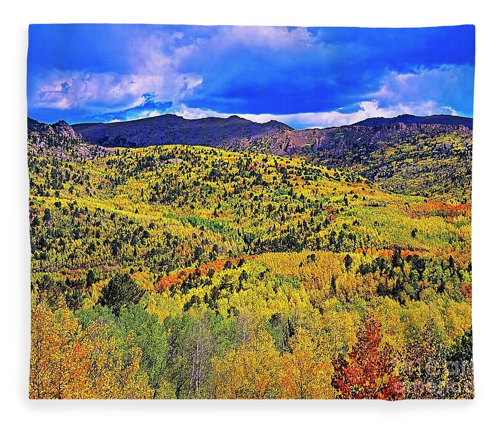 Jon Burch Fleece Blanket featuring the photograph Pikes Peak Autumn by Jon Burch Photography