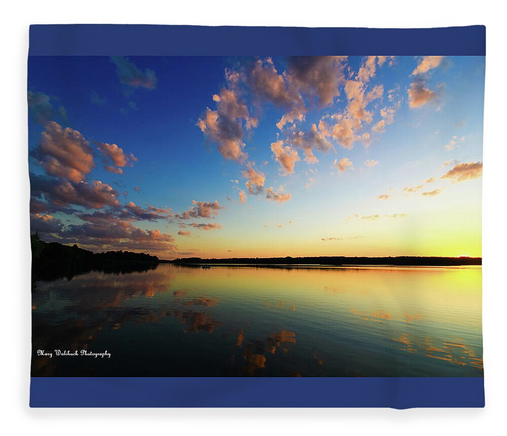 Sunset Fleece Blanket featuring the photograph Pink Cloud Sunset by Mary Walchuck