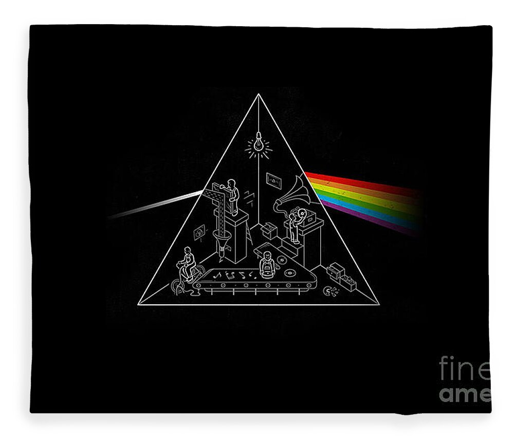 Pink Floyd Fleece Blanket featuring the photograph Pink Floyd Album Cover by Action