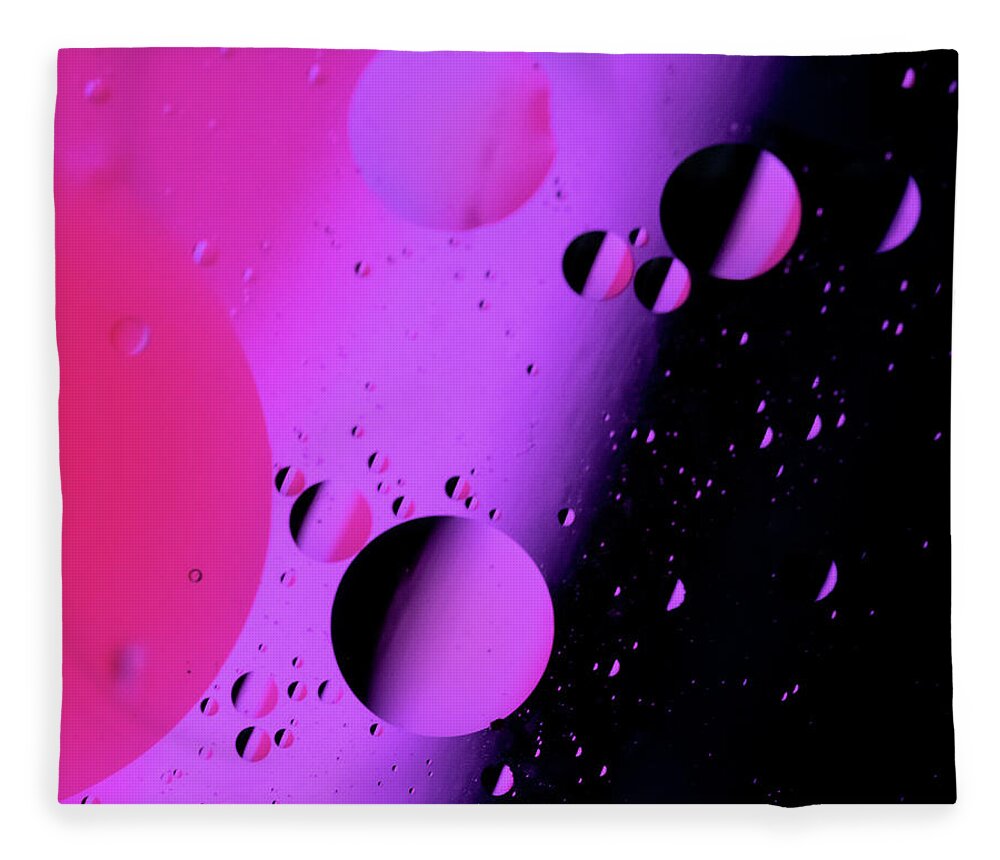 Abstract Fleece Blanket featuring the photograph Pink Universe by Cathy Kovarik