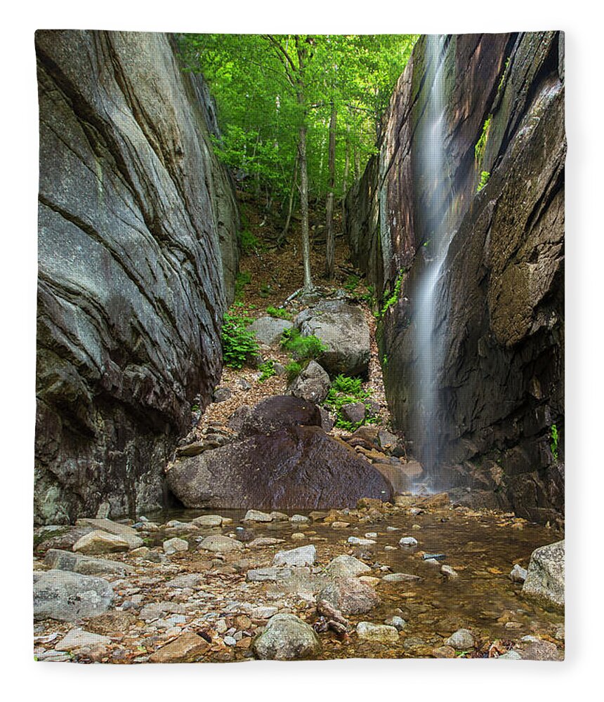 Pitcher Fleece Blanket featuring the photograph Pitcher Falls Vertical by White Mountain Images
