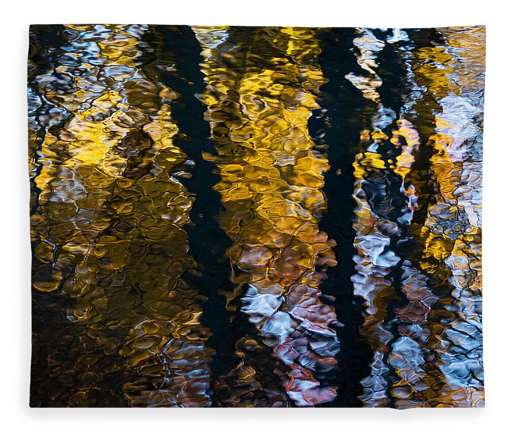 Water Fleece Blanket featuring the photograph Pixelated Fall by Linda Bonaccorsi