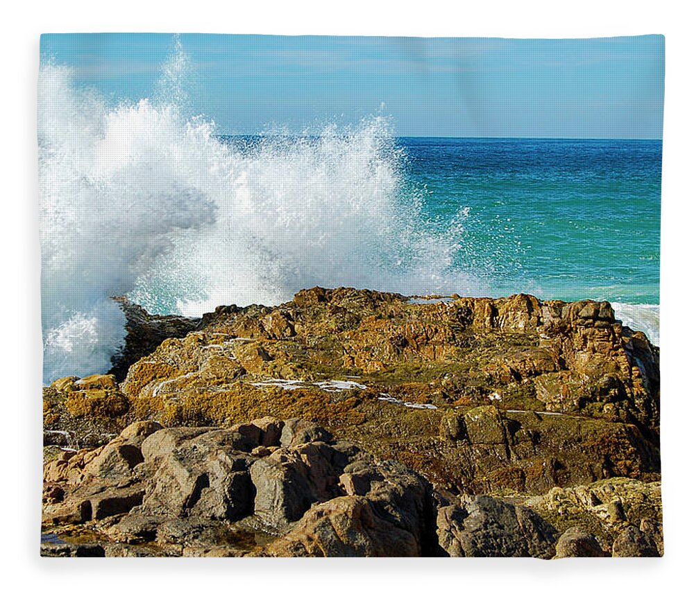 Playa Milagro Fleece Blanket featuring the photograph Playa Milagro, Los Cabos by William Scott Koenig