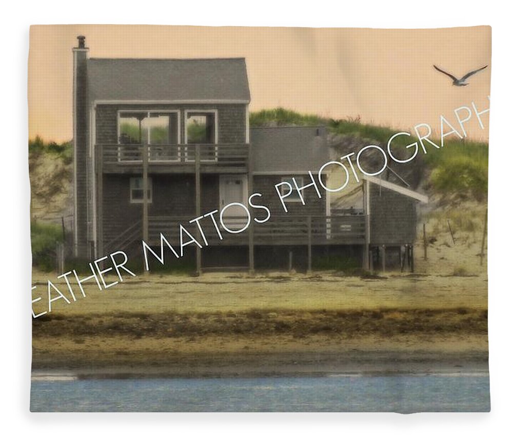 Plymouth Fleece Blanket featuring the photograph Plymouth Summer House by Heather M Photography