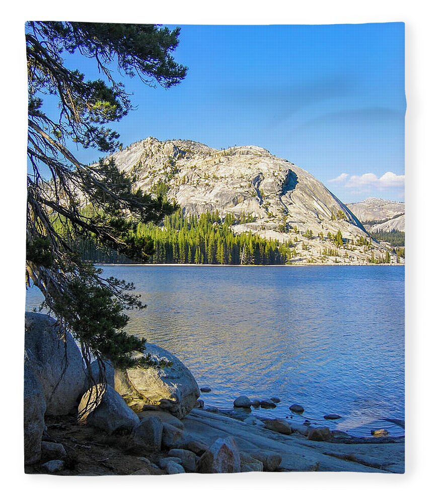 Landscape Fleece Blanket featuring the photograph Polly Dome From Tenaya Lake by Ginger Stein