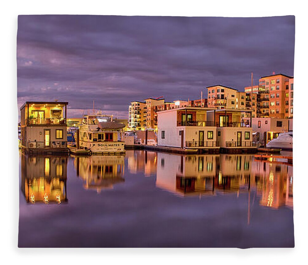 Wilmington Fleece Blanket featuring the photograph Port City Marina at Wilmington by Shelia Hunt