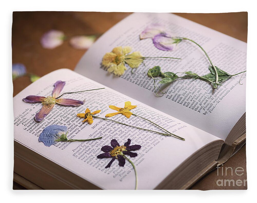 Pressed Dried Flowers Fleece Blanket by Tim Gainey - Tim Gainey - Artist  Website
