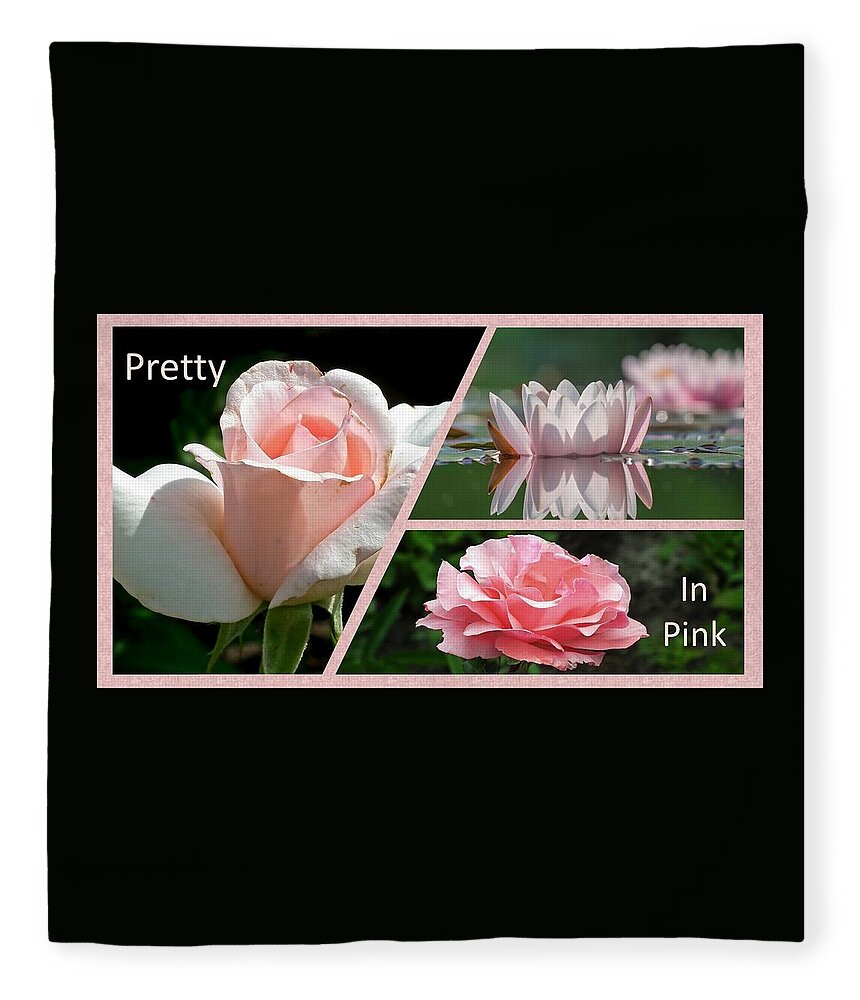 Roses Fleece Blanket featuring the photograph Pretty In Pink by Nancy Ayanna Wyatt