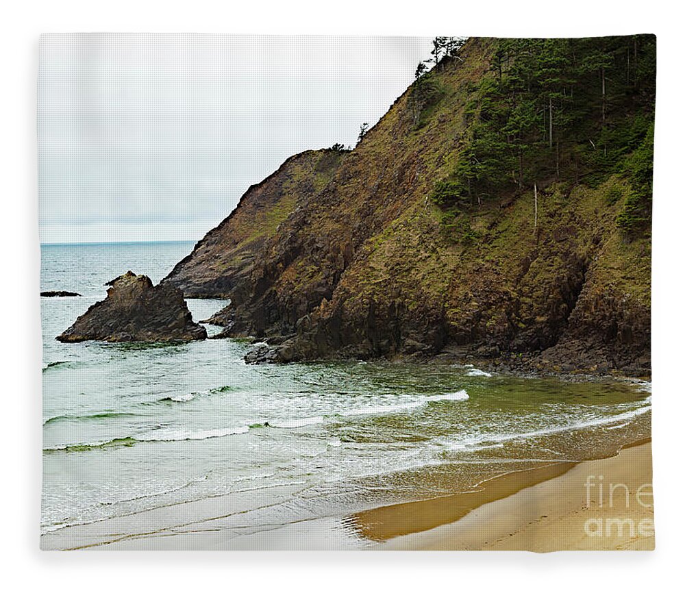 Jon Burch Fleece Blanket featuring the photograph Private Beach by Jon Burch Photography