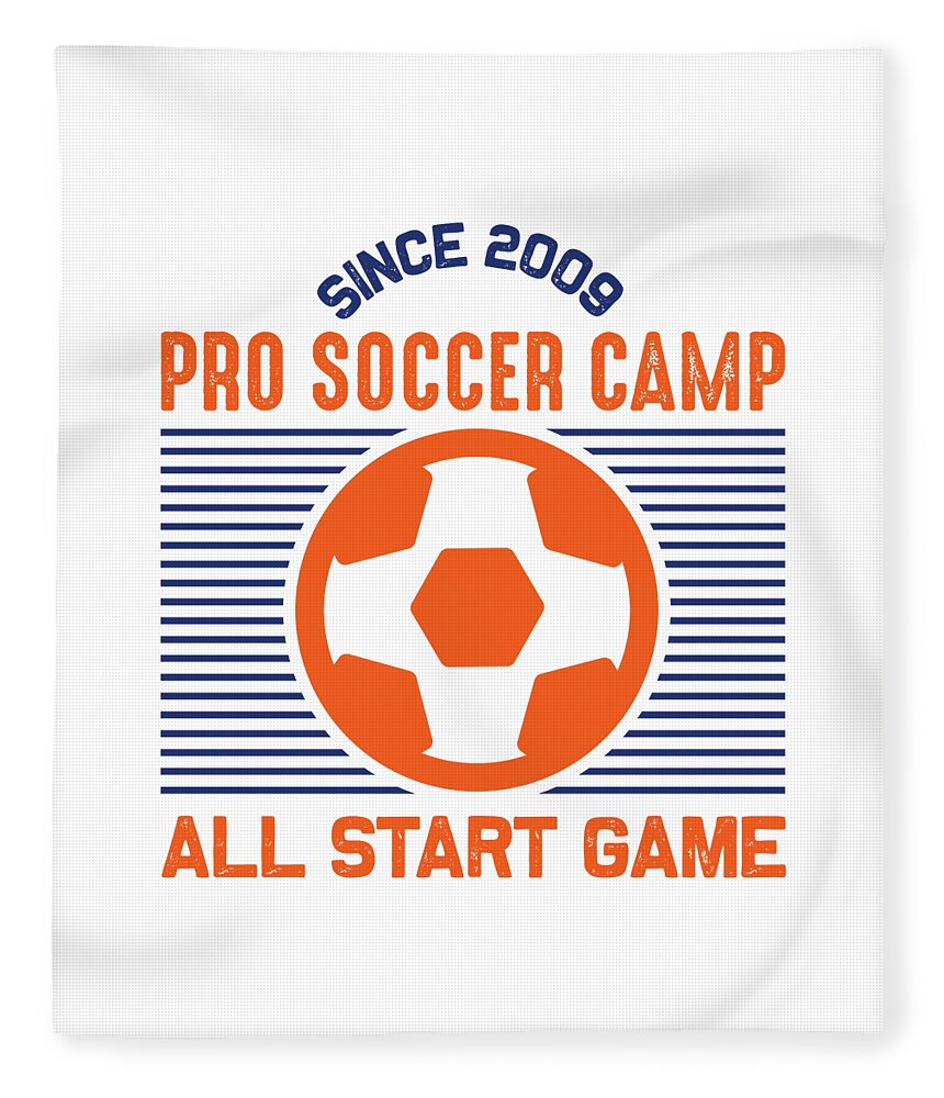 Soccer Fleece Blanket featuring the digital art Pro soccer camp all start game by Jacob Zelazny
