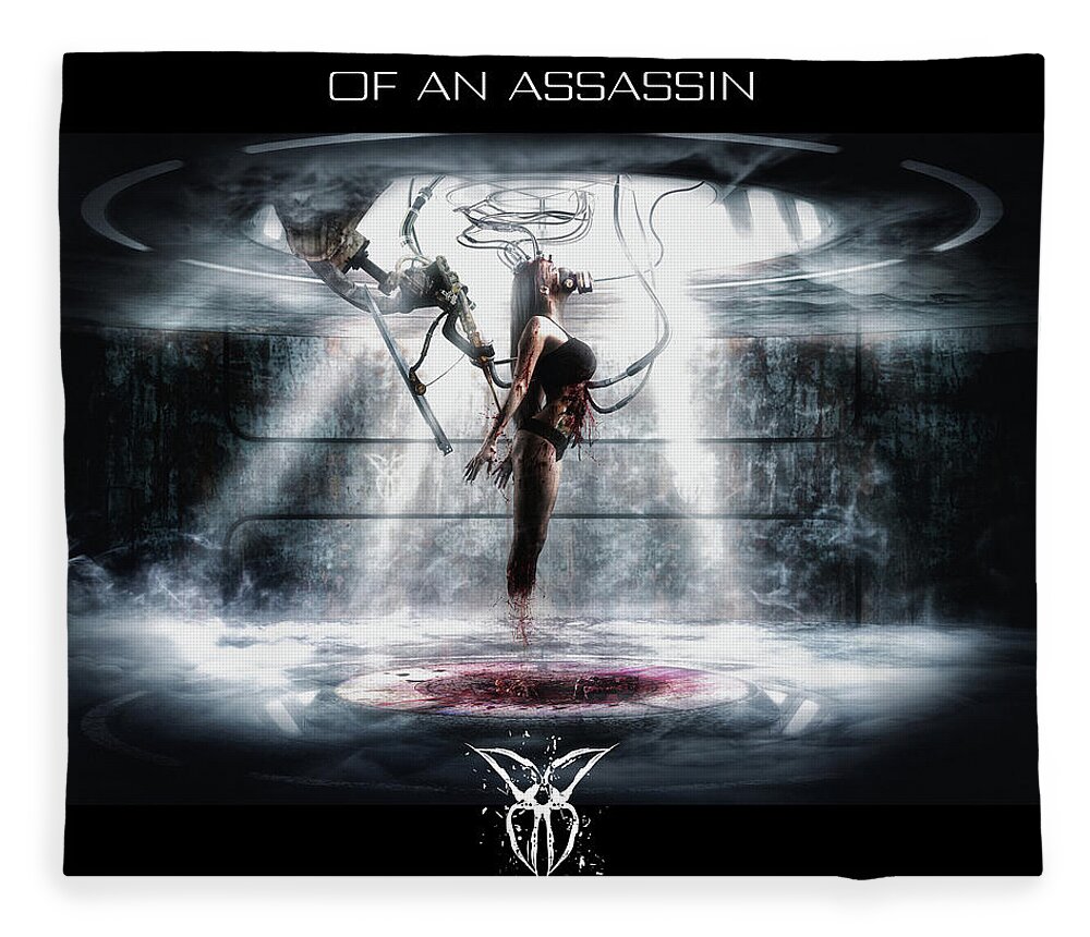 Dark Art Fleece Blanket featuring the digital art Project Cyriss X 2021 by Argus Dorian