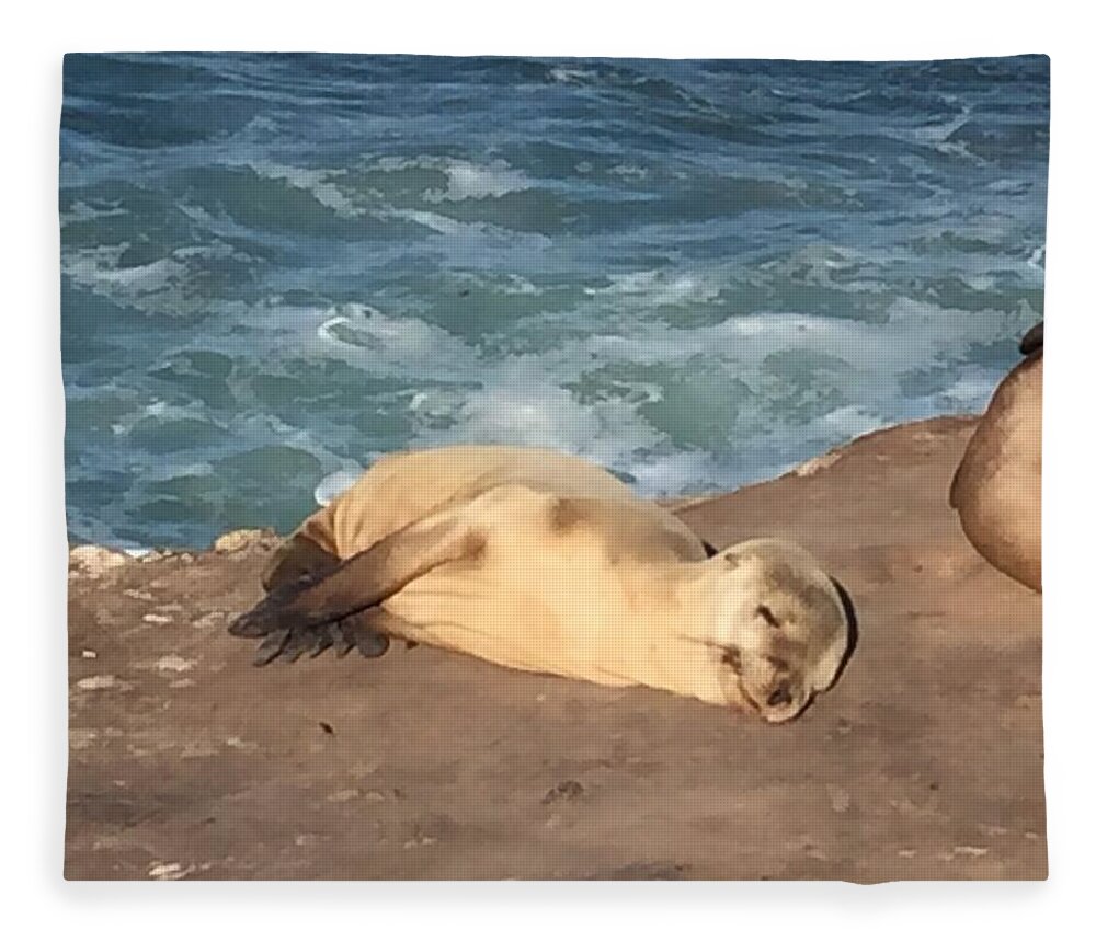 Seal Fleece Blanket featuring the photograph Pure Contentment by Lisa White