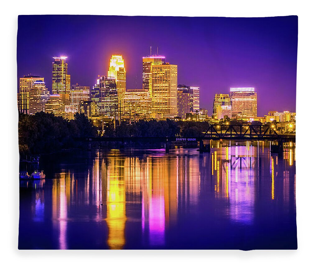 Fleece Blanket featuring the photograph Purple Haze Minneapolis by Nicole Engstrom