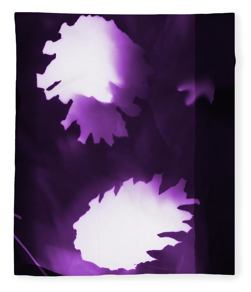 Purple Fleece Blanket featuring the photograph Purple Pine Cones by Itsonlythemoon -