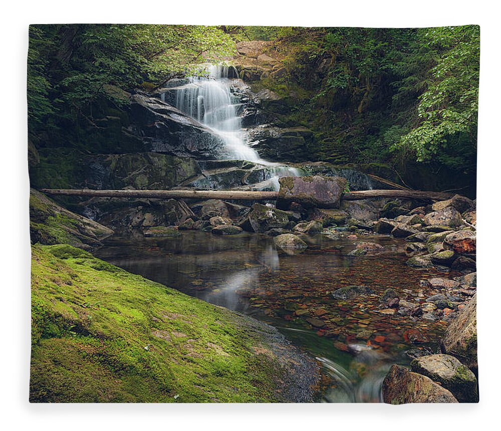 Waterfall Fleece Blanket featuring the photograph Quiet Falls 2 by Michael Rauwolf