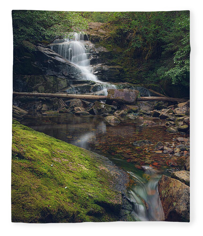 Waterfall Fleece Blanket featuring the photograph Quiet Falls by Michael Rauwolf