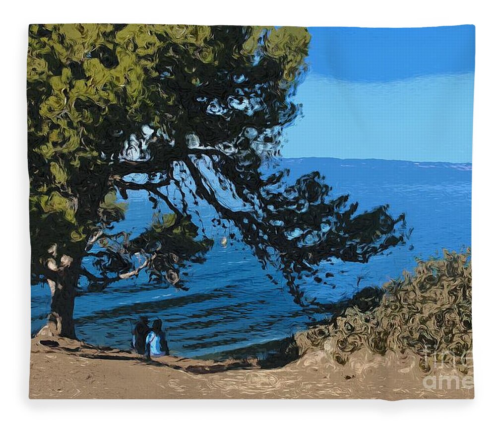 Beach Fleece Blanket featuring the photograph Quiet Sunday Morning by Katherine Erickson