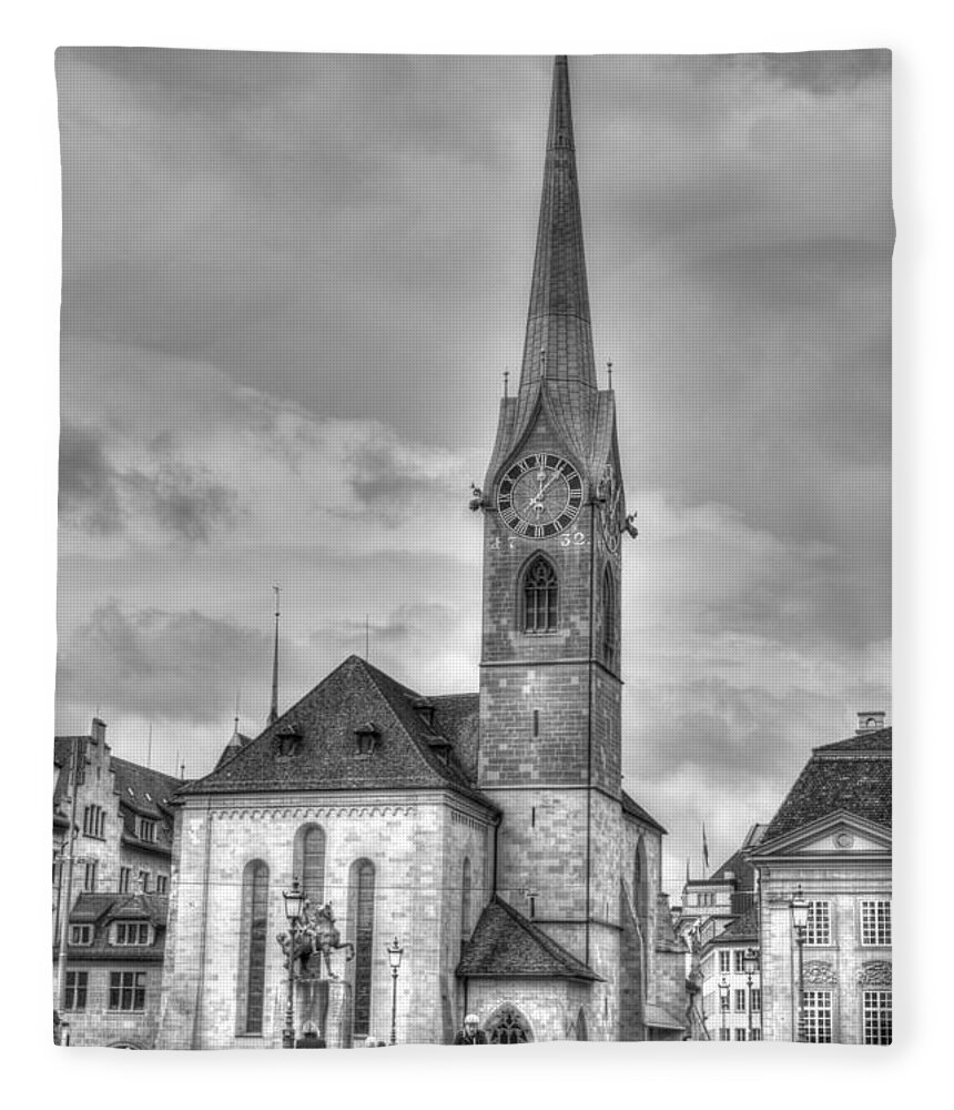Germany Fleece Blanket featuring the photograph Quite Corner in Zurich by Bill Hamilton