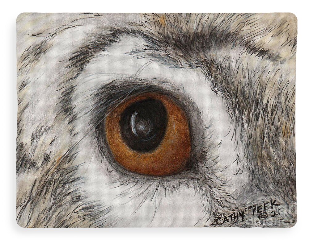 Rabbit Eye Cathy Peek Animal Eyes Art Series Fleece Blanket by Cathy Peek -  Pixels