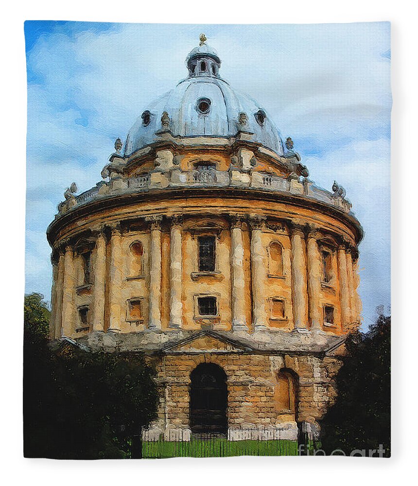 Radcliff Camera Fleece Blanket featuring the photograph Radcliff Camera Oxford by Brian Watt