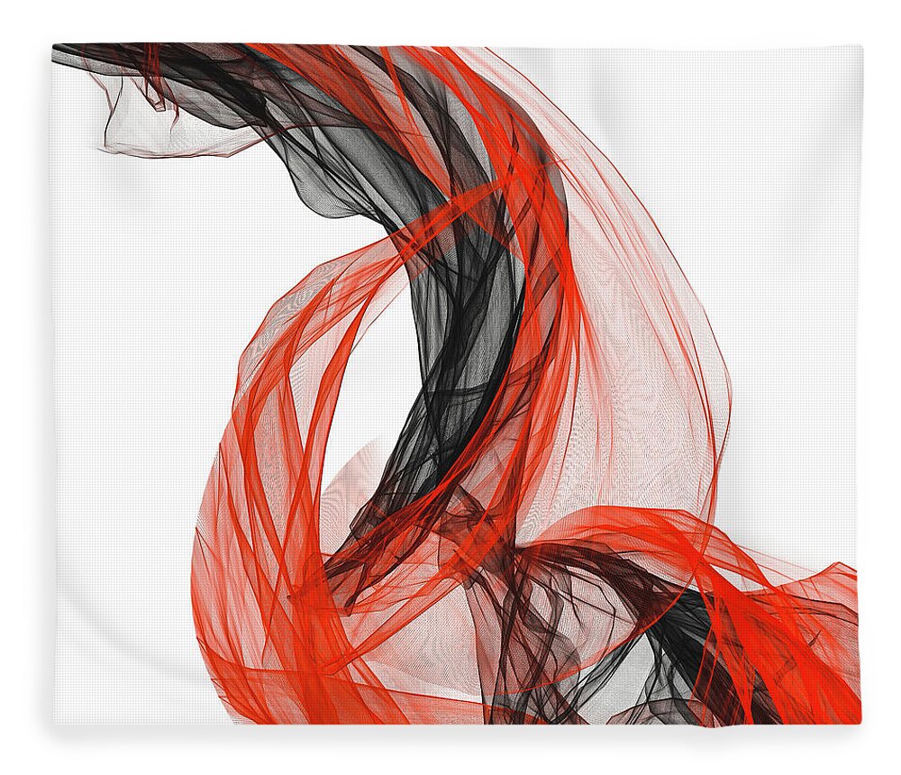 Red And Gray Fleece Blanket featuring the painting Radiance - Black And Red Modern Art by Lourry Legarde