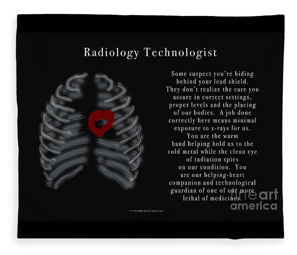 Radiology Technologist Fleece Blanket featuring the digital art Radiology Technologist Poster by Felipe Adan Lerma