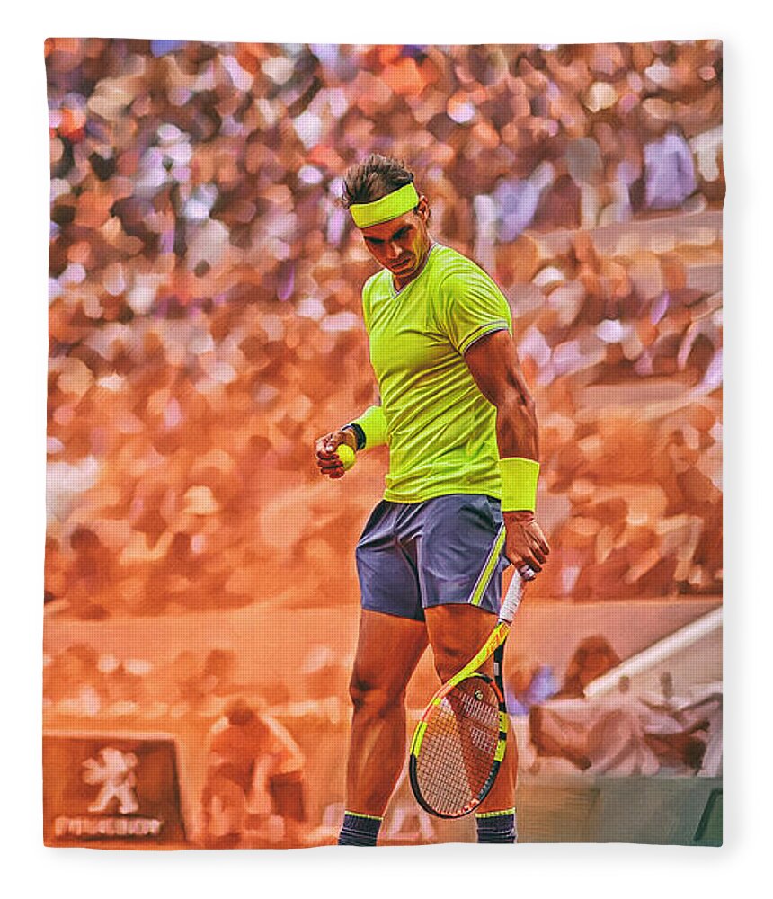 Rafa Nadal at Roland Garros 2019. Digital artwork print