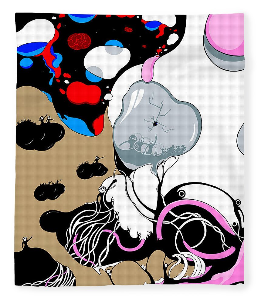 Rat Fleece Blanket featuring the digital art Rage by Craig Tilley