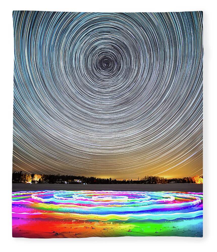 Colorful Fleece Blanket featuring the photograph Rainbow Spiral 2 by Matt Molloy