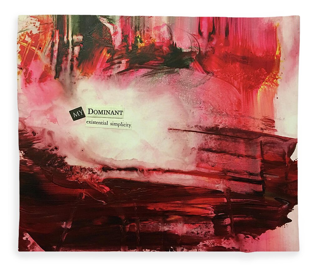 Abstract Art Fleece Blanket featuring the painting Ravenous Saint by Rodney Frederickson