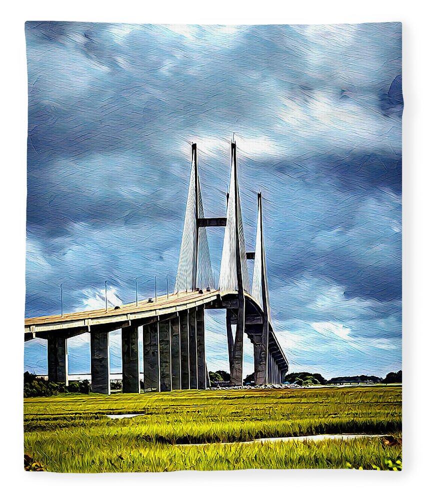 Oil Paintings Fleece Blanket featuring the photograph Reaching by DB Hayes