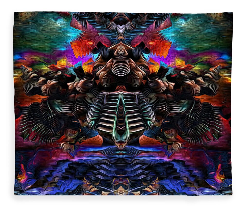Epic Fleece Blanket featuring the digital art Reclamation by Jeff Malderez