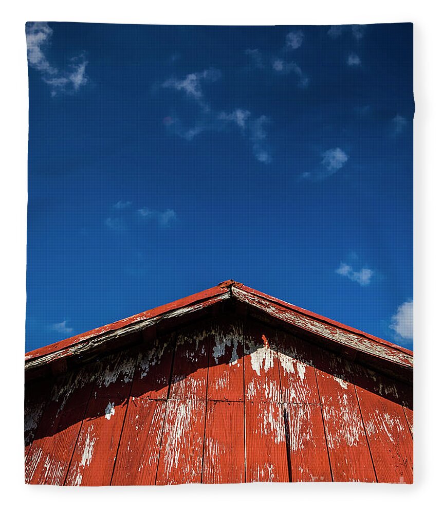 Barns Fleece Blanket featuring the photograph Red Barn by Maresa Pryor-Luzier