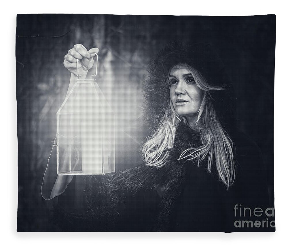 Goit Stock Fleece Blanket featuring the photograph Red Riding Hood by Mariusz Talarek