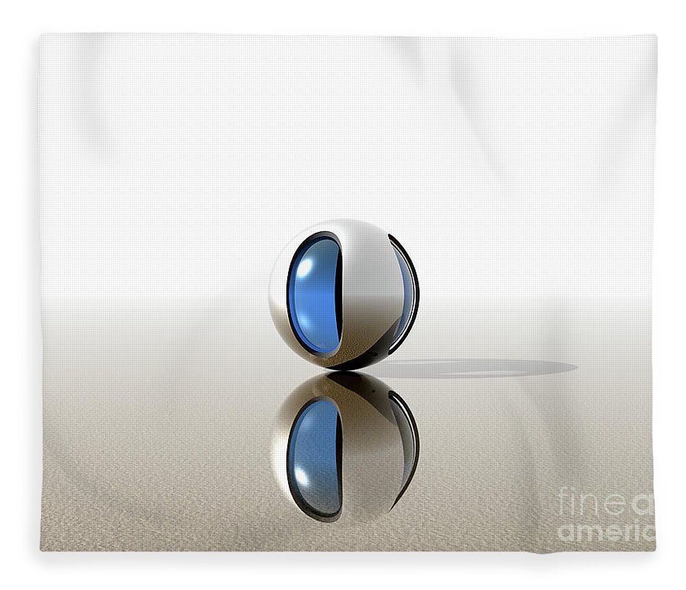Ufo Fleece Blanket featuring the digital art Reflections of A UFO by Phil Perkins