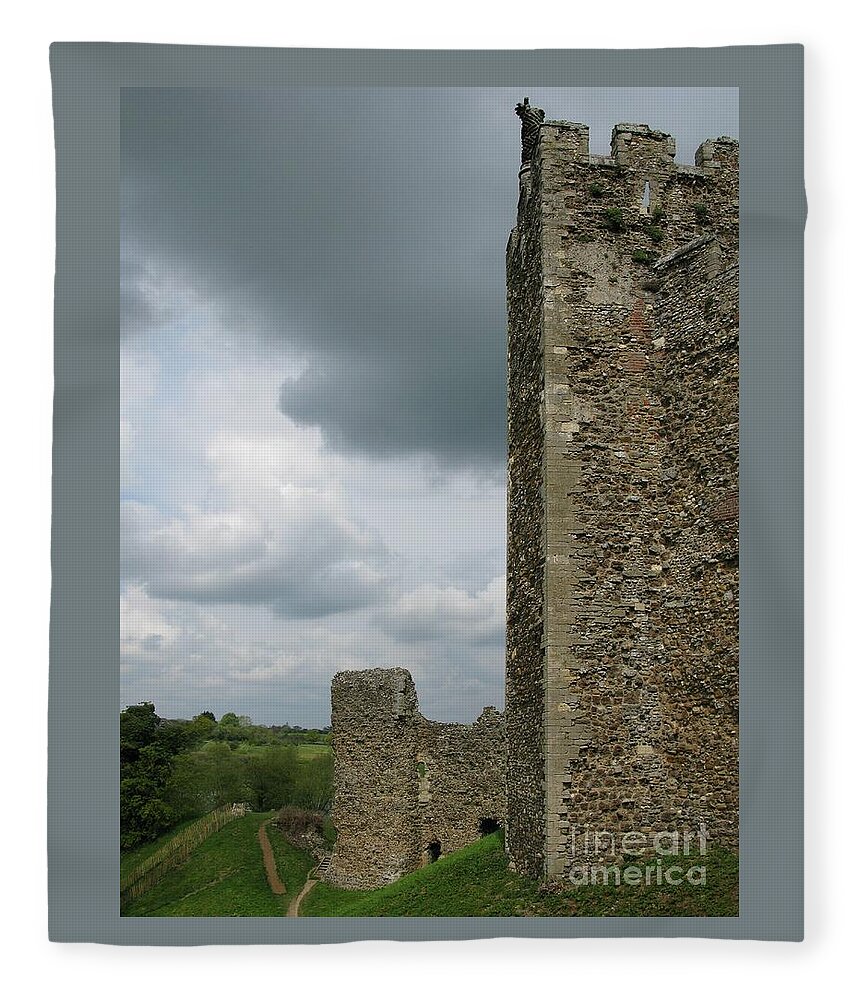 Castle Fleece Blanket featuring the photograph Remnant Castle by Ann Horn