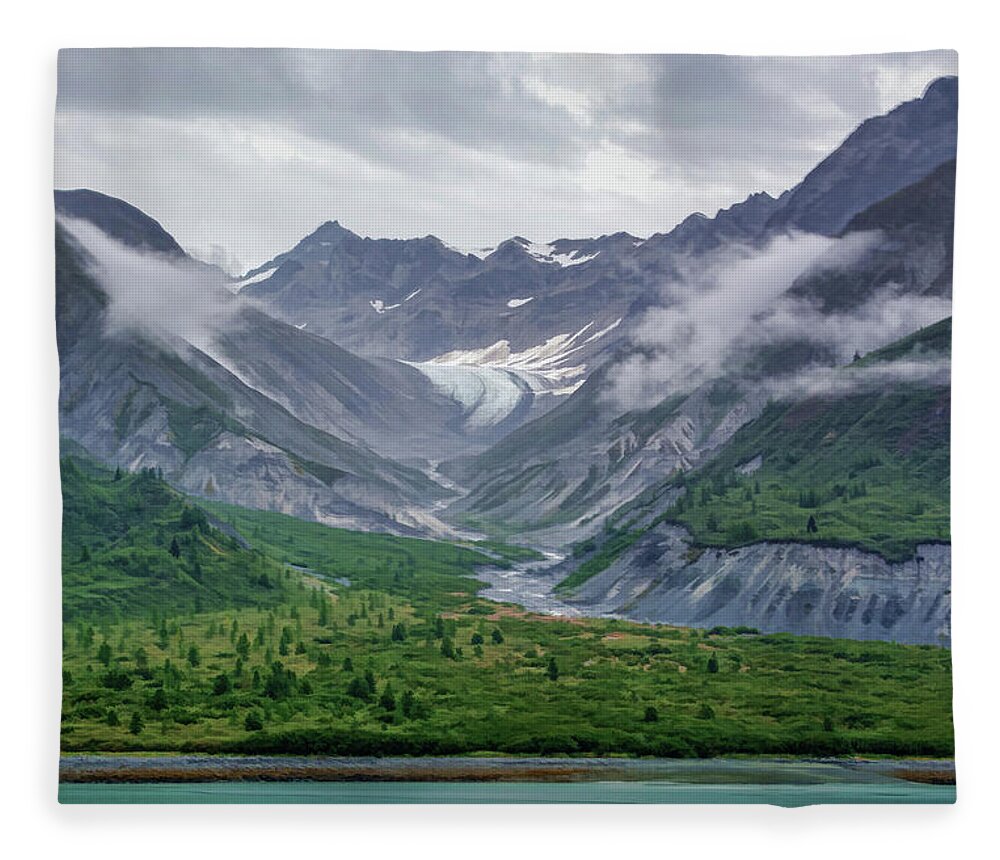 Forest Fleece Blanket featuring the photograph Retreating Glacier by David Thompsen