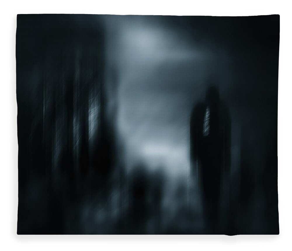 Monochrome Fleece Blanket featuring the photograph Return to the Light by Grant Galbraith