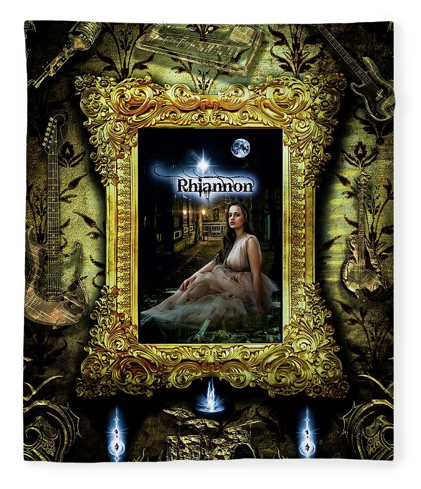 Fleetwood Mac Fleece Blanket featuring the digital art Rhiannon by Michael Damiani