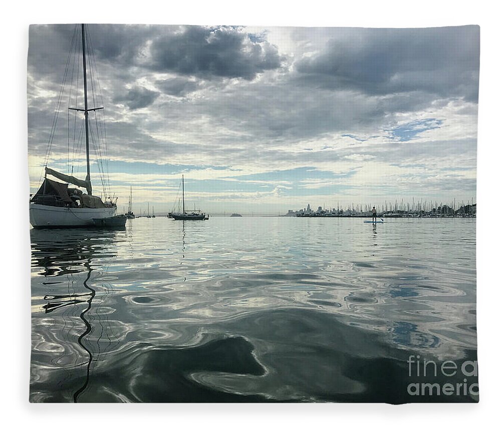 California Fleece Blanket featuring the photograph Richardson Bay Sunrise by Manuela's Camera Obscura