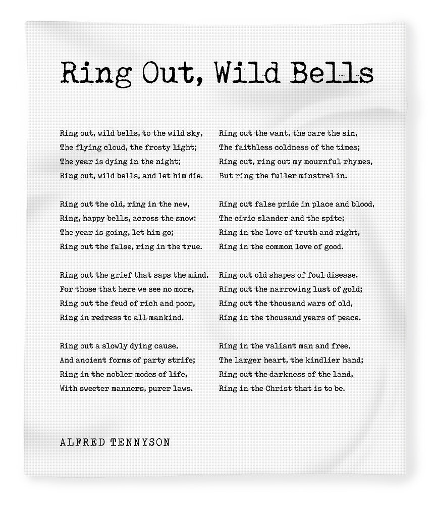 TENNYSON POETRY PRINT Ring Out Wild Bells Instant Digital Download New Year  Poem Vintage Woodcut Illustration Multiple Sizes - Etsy