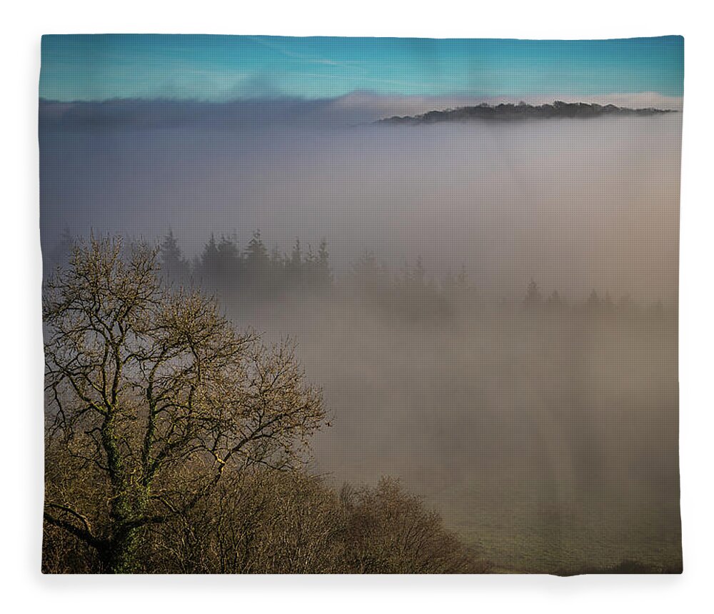 Wales Fleece Blanket featuring the photograph Rising above... by Gavin Lewis