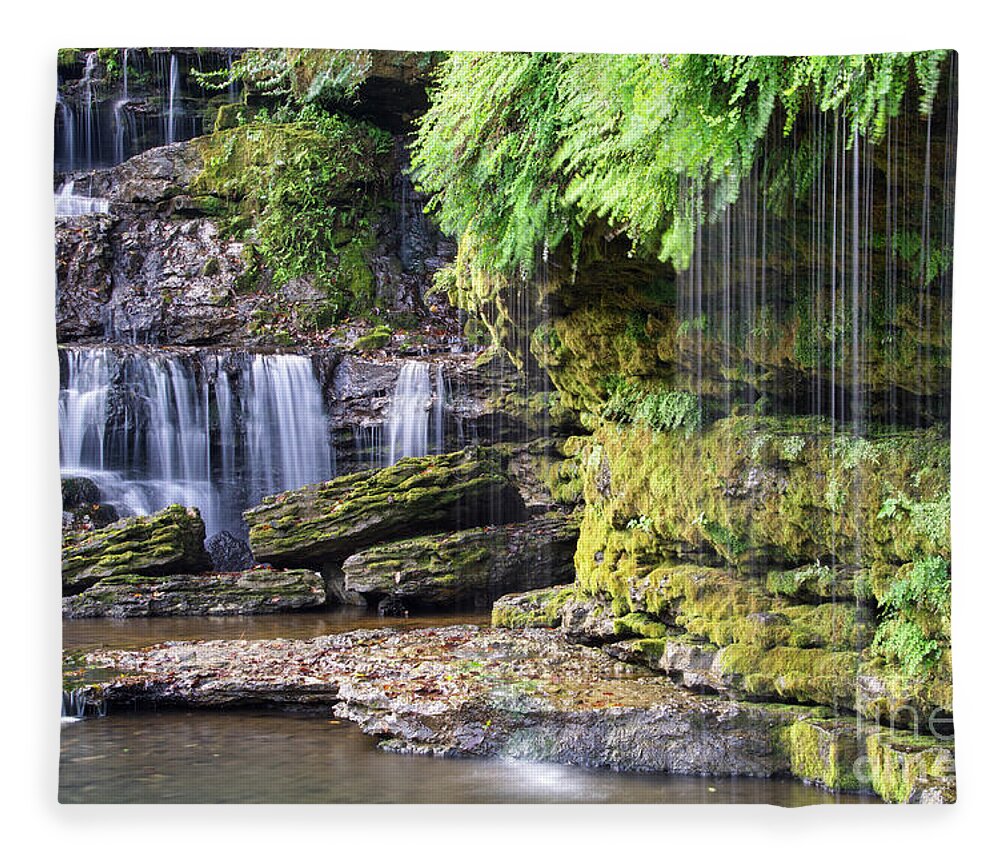 Waterfalls Fleece Blanket featuring the photograph Rock Island State Park 25 by Phil Perkins