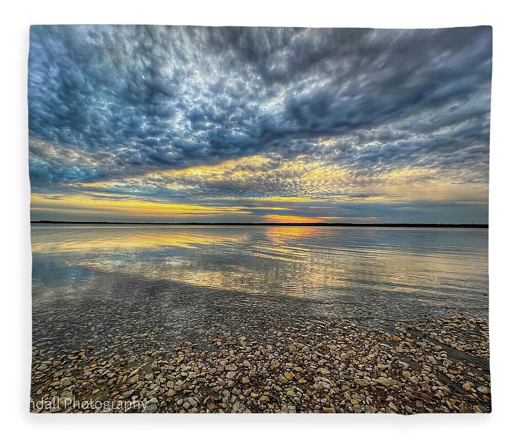 Texas Fleece Blanket featuring the photograph Rocky Beach Sunset by Pam Rendall
